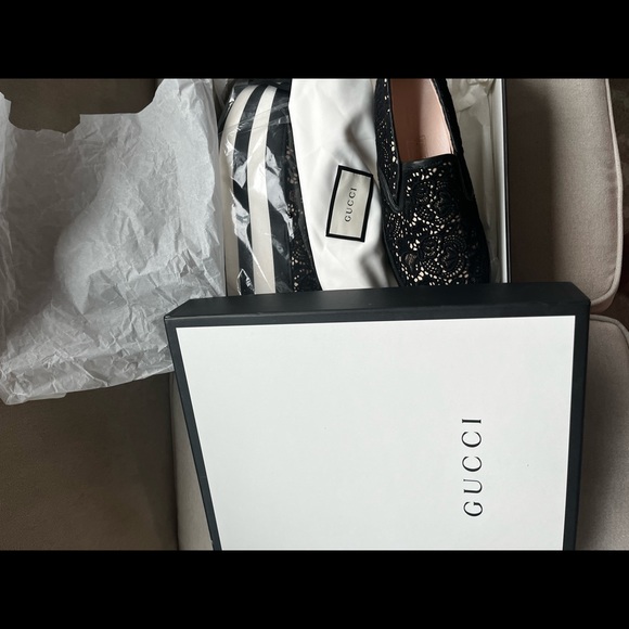 Gucci Shoes - Gucci Black Lace Platform Sneaker